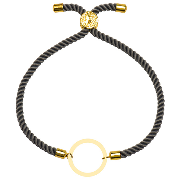دستبند طلا 18 عیار دخترانه کرابو طرح دایره مدل Krd1573
