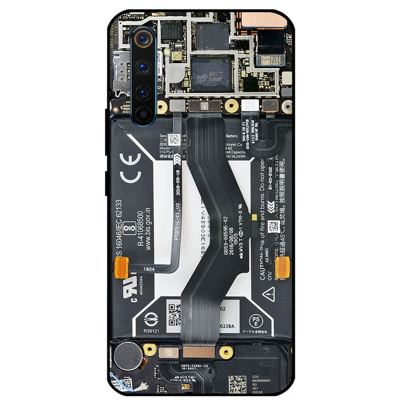 کاور مگافون طرح برد موبایل مدل 8004 مناسب برای گوشی موبایل ریلمی 6 Pro    