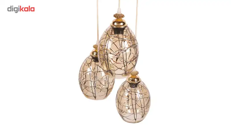 لوستر و چراغ آویز سهیل مدل گلد 3