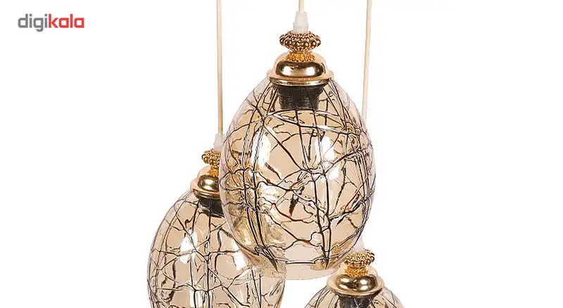 لوستر و چراغ آویز سهیل مدل گلد 3