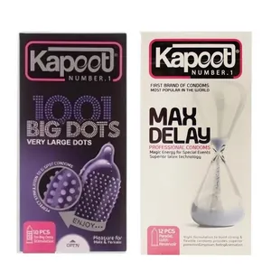 کاندوم خاردار کاپوت مدل BIG DOT بسته 10 عددی به همراه کاندوم تاخیری کاپوت مدل MAX DELAY بسته 12 عددی