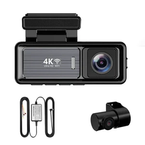 دوربین ثبت وقایع خودرو اتوویژن مدل m6 4k-wifi به همراه دوربین عقب و کیت برق مستقیم