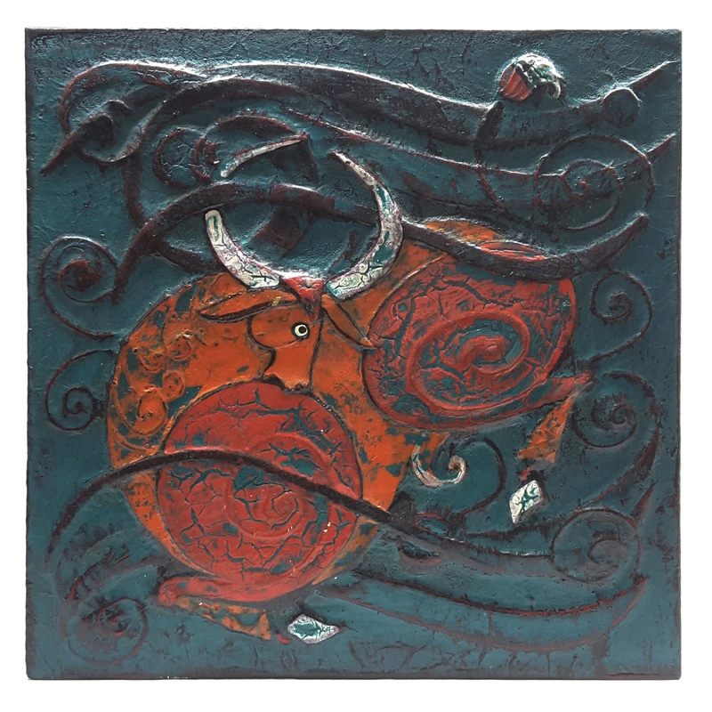 تابلو نقاشی برجسته مدل ساین ماه تولد اردیبهشت کد 16