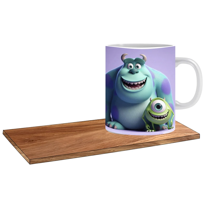  ماگ ال ایکس پی طرح کارخانه هیولاها کد 428 به همراه زیر لیوانی