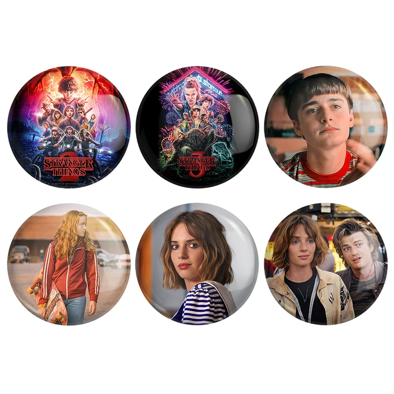  مگنت خندالو طرح سریال استرنجر تینگز Stranger Things کد 1110A مجموعه 6 عددی