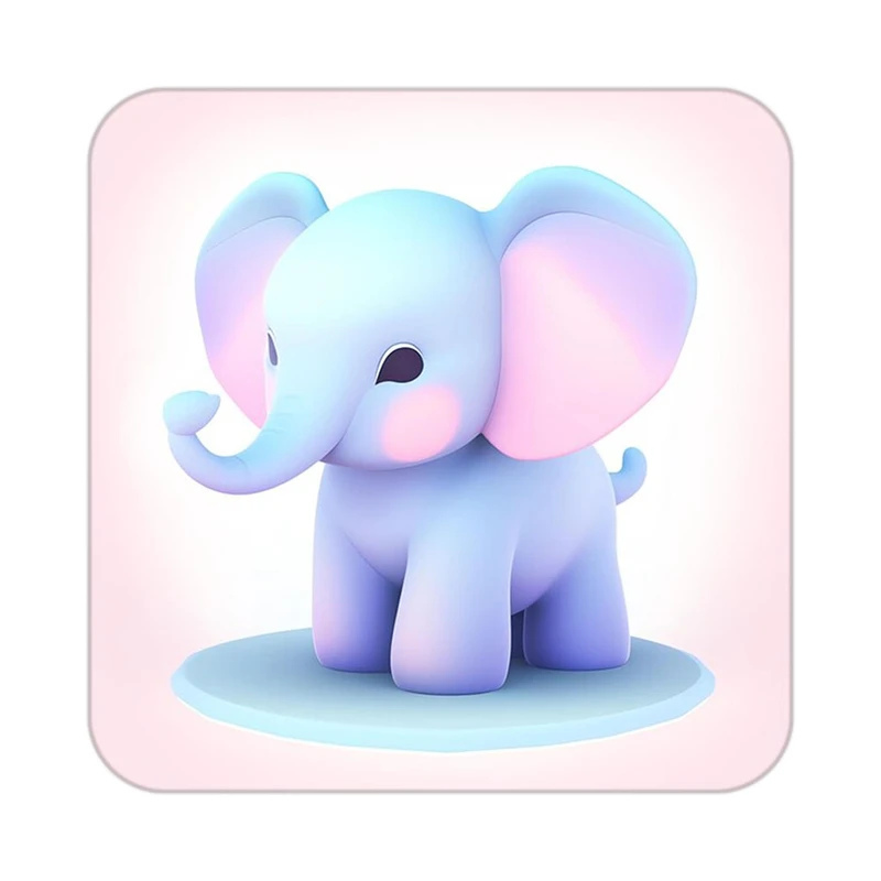 زیر لیوانی کاکتی طرح حیوانات کارتونی مدل mp27639