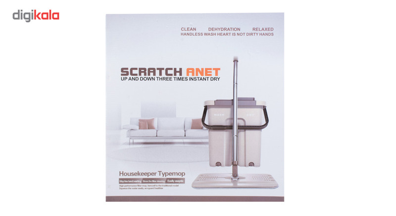سطل و زمین شوی فلای موپ مدل SCRATCH ANET