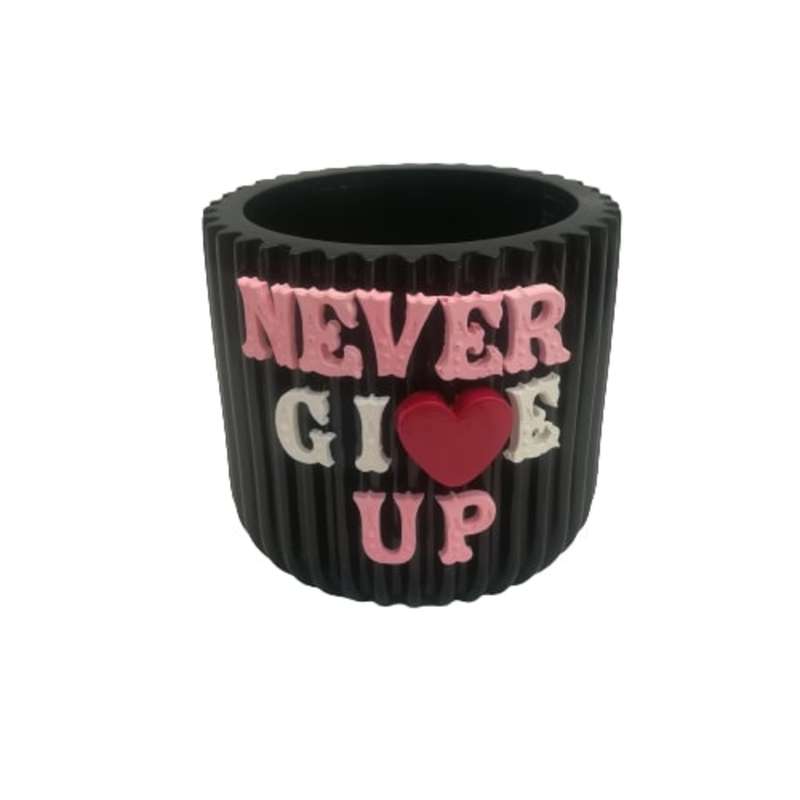 گلدان دکوری مدل Never give up 