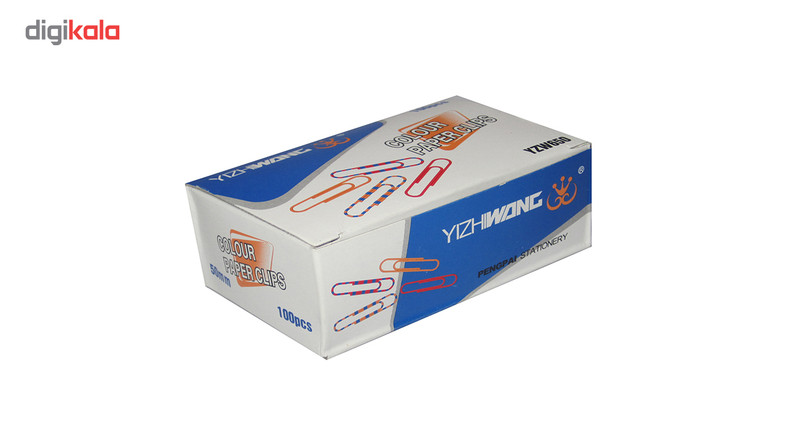 گیره کاغذ ایژی وانگ مدل YZW650 رنگی سایز بزرگ بسته 500 عددی