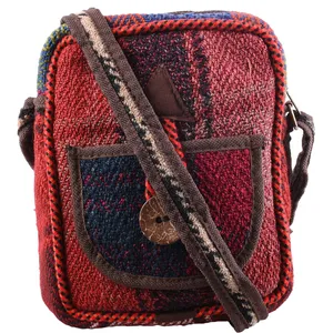 کیف دوشی جاجیم گالری محسنی طرح تک دکمه مدل 00-07 