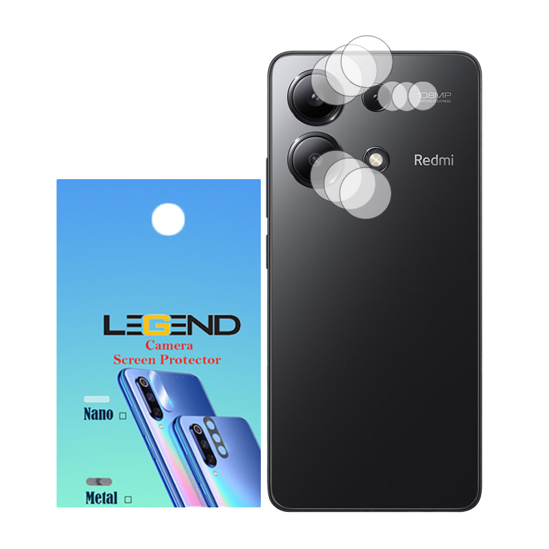 محافظ لنز دوربین لجند مدل نانوگلس مناسب برای گوشی موبایل شیائومی Redmi Note 13 بسته 3 عددی