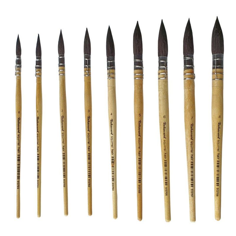 قلم مو ره اورد مدل سنجابی کد 3011 مجموعه 9 عددی