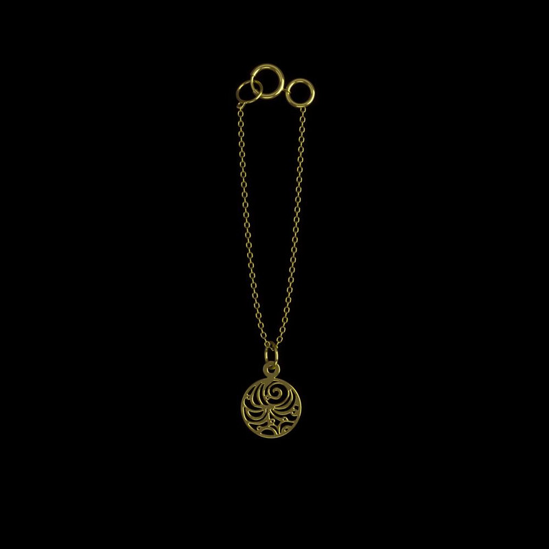 آویز ساعت طلا 18 عیار زنانه مدوپد مدل هندسی کد CA13844