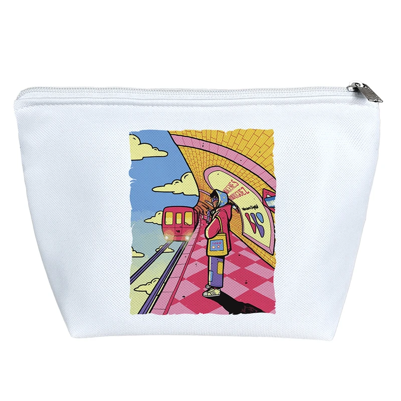 کیف لوازم آرایش دخترانه خندالو مدل ایستگاه قطار کد 7374