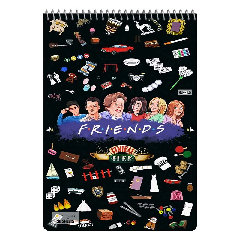 دفتر نقاشی 50 برگ سیمی کارنیکا طرح فرندز Friends کد 85965
