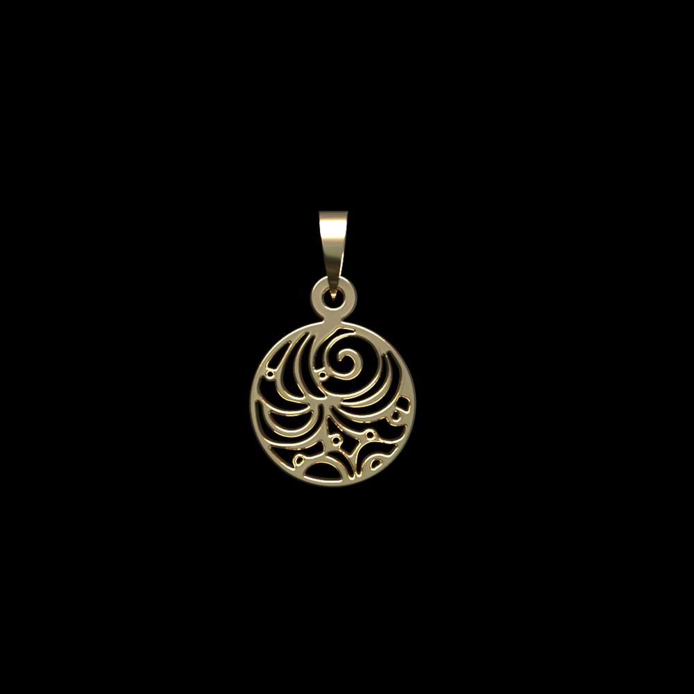 آویز گردنبند طلا 18 عیار زنانه مدوپد مدل هندسی کد PA1-13844 -  - 1