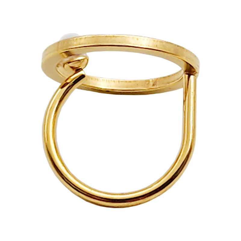 انگشتر زنانه مدل دایره و مروارید كد RNG24GL