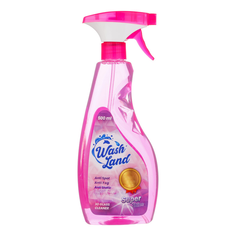 مایع شیشه پاک کن واش لند مدل Super Shine-01 حجم 500 میلی لیتر	
