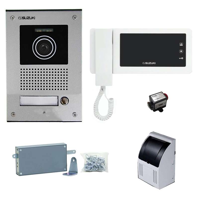مجموعه دربازکن تصویری سوزوکی مدل 415M-4UCM به همراه محافظ ولتاژ مانیتور