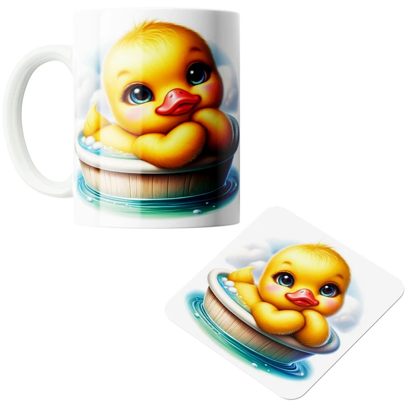 ماگ مدل جوجه اردک کد 94 به همراه زیرلیوانی