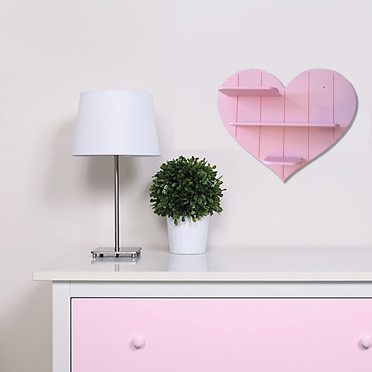 شلف دیواری اتاق کودک مدل قلب