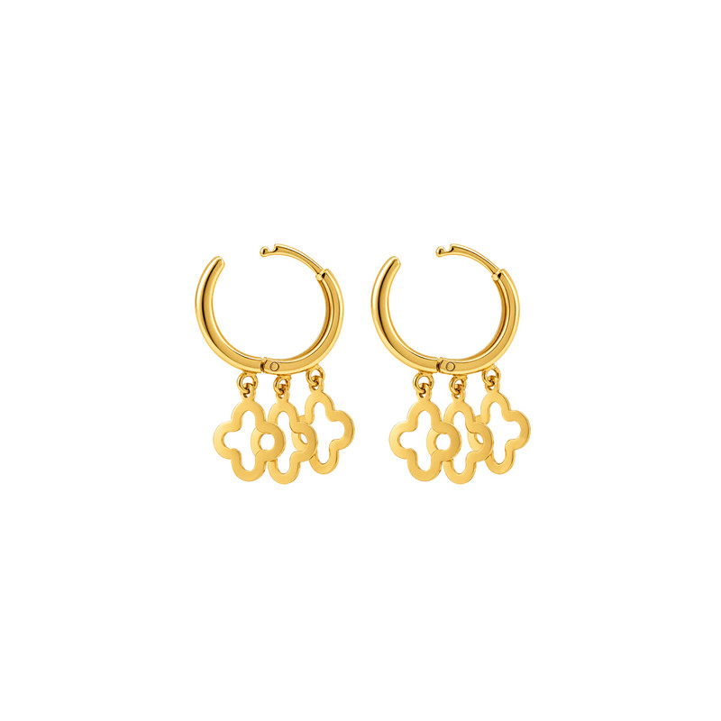 گوشواره حلقه‌ای طلا 18 عیار زنانه مان گالری مدل ونکلیف کد EA01-0036700 - 2