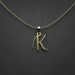 گردنبند طلا 18 عیار زنانه مدوپد مدل حرف k کد R2-1-1010