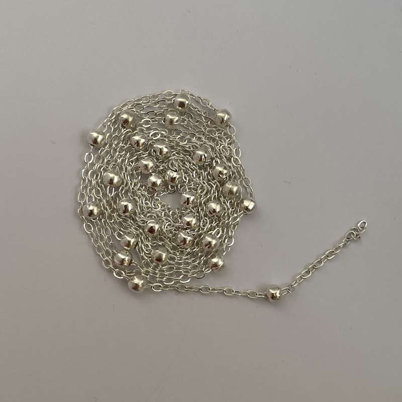 زنجیر ساخت زیورآلات مدل توپدار کد SLV