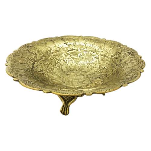 ظرف شیرینی خوری برنجی جام هنر مدل مجلل 9.5