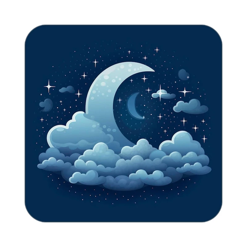 زیر لیوانی کاکتی طرح ماه و ستاره مدل mp52820