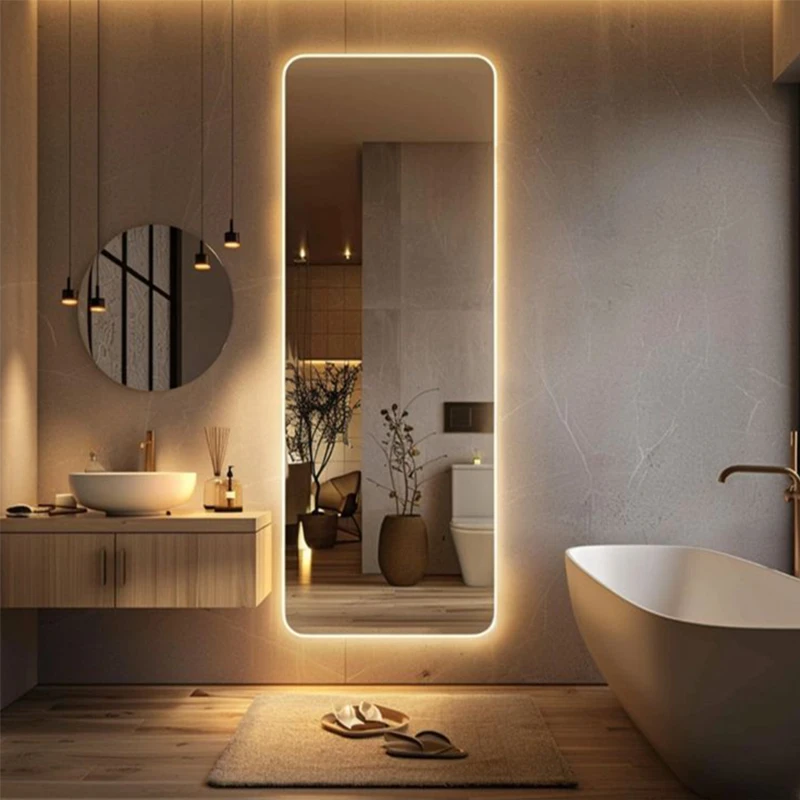 آینه سرویس‌ بهداشتی آزالیا مدل بک لایت نوردار کد MSBC50150 سایز 50*150 سانتی متر