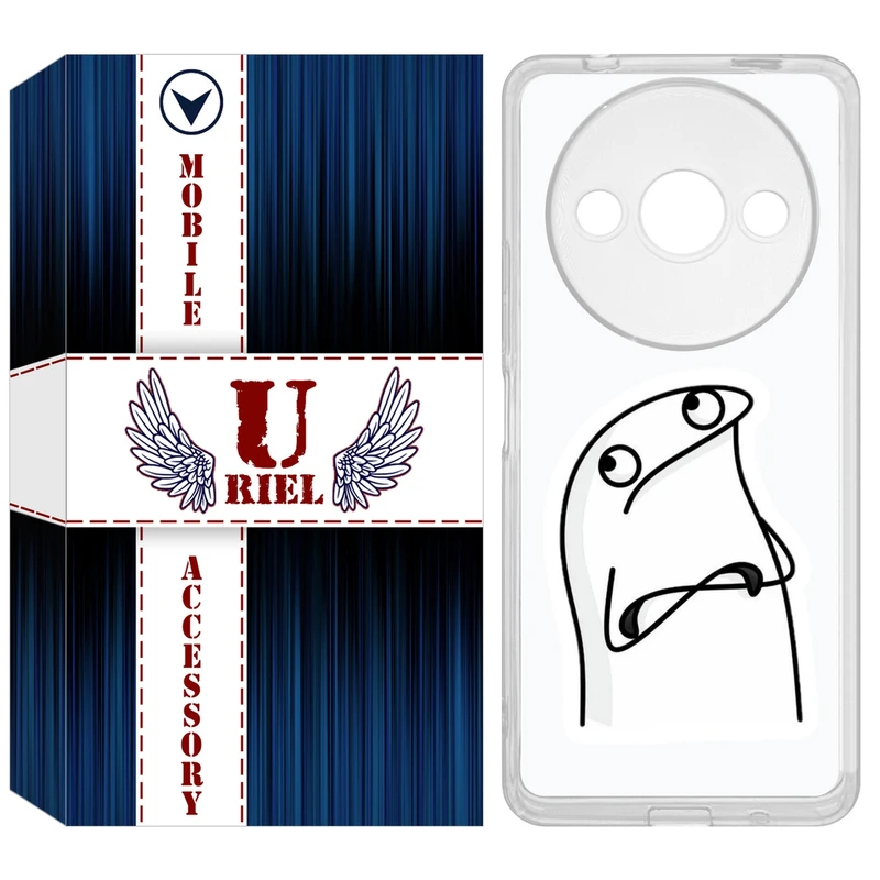 کاور یوریل مدل Clear کد 80 طرح کلافه مناسب برای گوشی موبایل شیائومی Redmi A3 / A3x