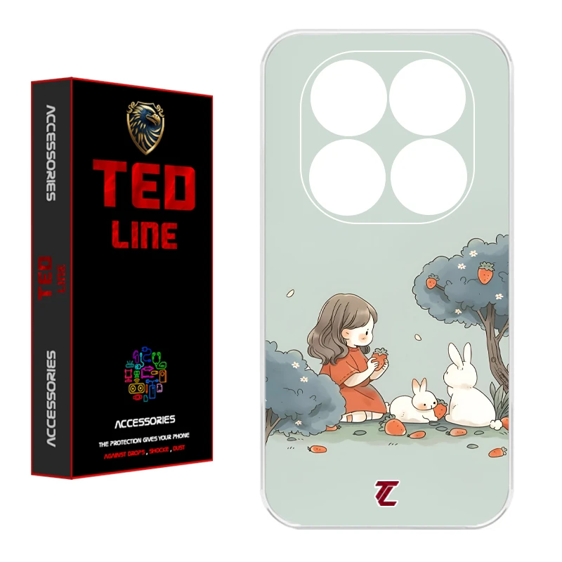 کاور تدلاین طرح دختر و خرگوش کد 1228 مناسب برای گوشی موبایل شیائومی Poco X7 / Redmi Note 14 Pro 4G
