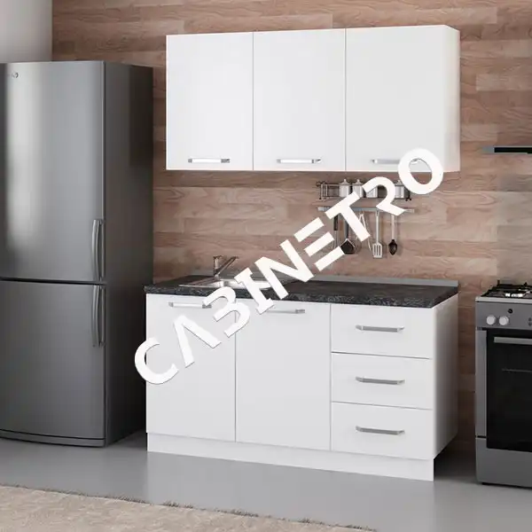 کابینت زمینی فلفور کابینت مدل 150 cm مجموعه چهار عددی