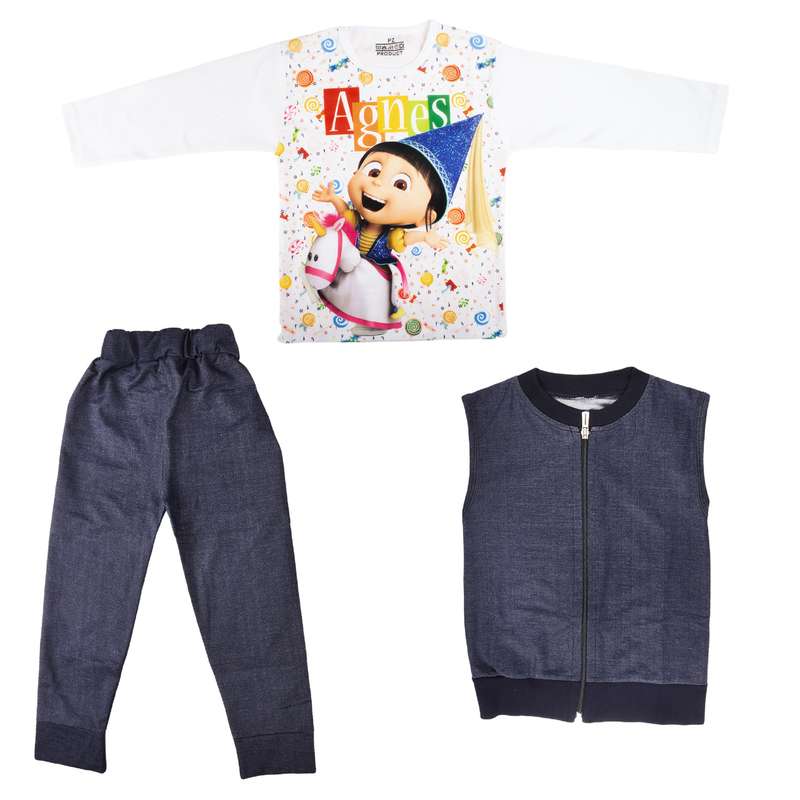 ست 3 تکه لباس دخترانه مدل 71944