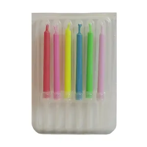 شمع تولد مدل شعله رنگی بسته 6 عددی