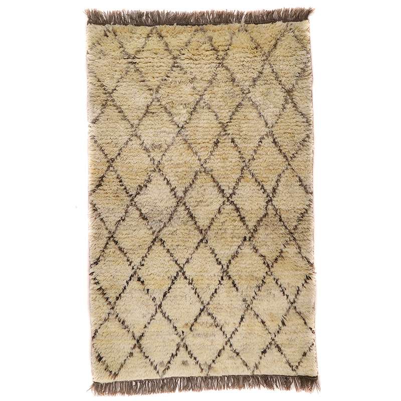 گلیم گبه دستبافت دو متری مدل شگی طرح مراکشی کد 140758