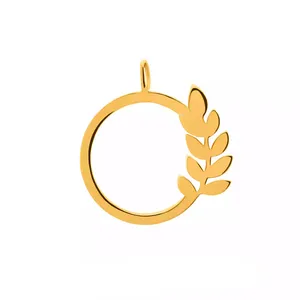 آویز گردنبند طلا 18 عیار زنانه گالری روبی مدل برگ زیتون