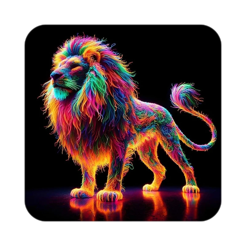 زیر لیوانی کاکتی طرح شیر مدل mp23314