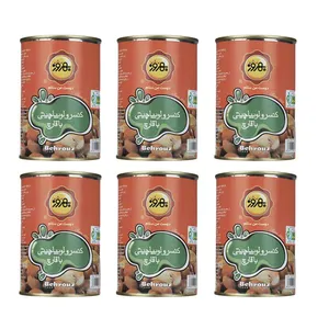 کنسرو لوبیا چیتی با قارچ بهروز - 410 گرم بسته 6 عددی
