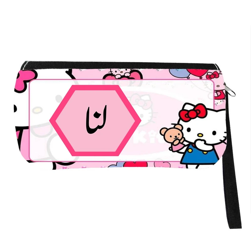 جامدادی پاد آفرین مدل فانتزی طرح کارتونی کیتی دخترانه اسم لنا کد p619