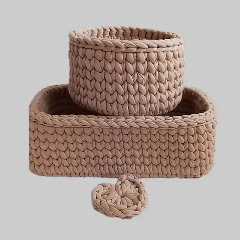 سبد قلاب بافی تریکو کد 456 مجموعه 3 عددی