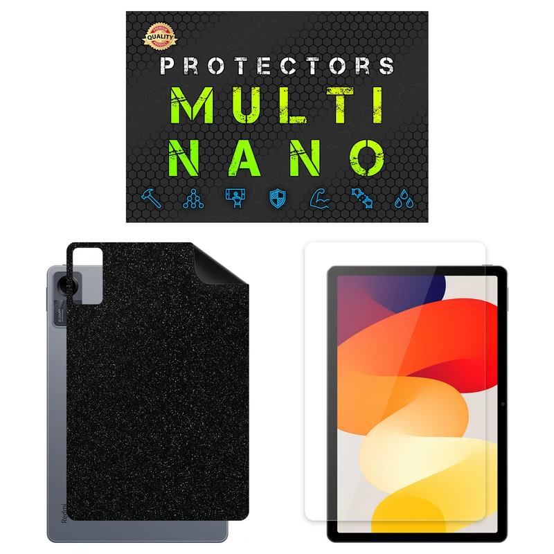 محافظ صفحه نمایش شفاف مولتی نانو مدل X-SFG مناسب برای تبلت شیائومی Redmi Pad SE 11 inch 2024 به همراه برچسب پوششی پشت