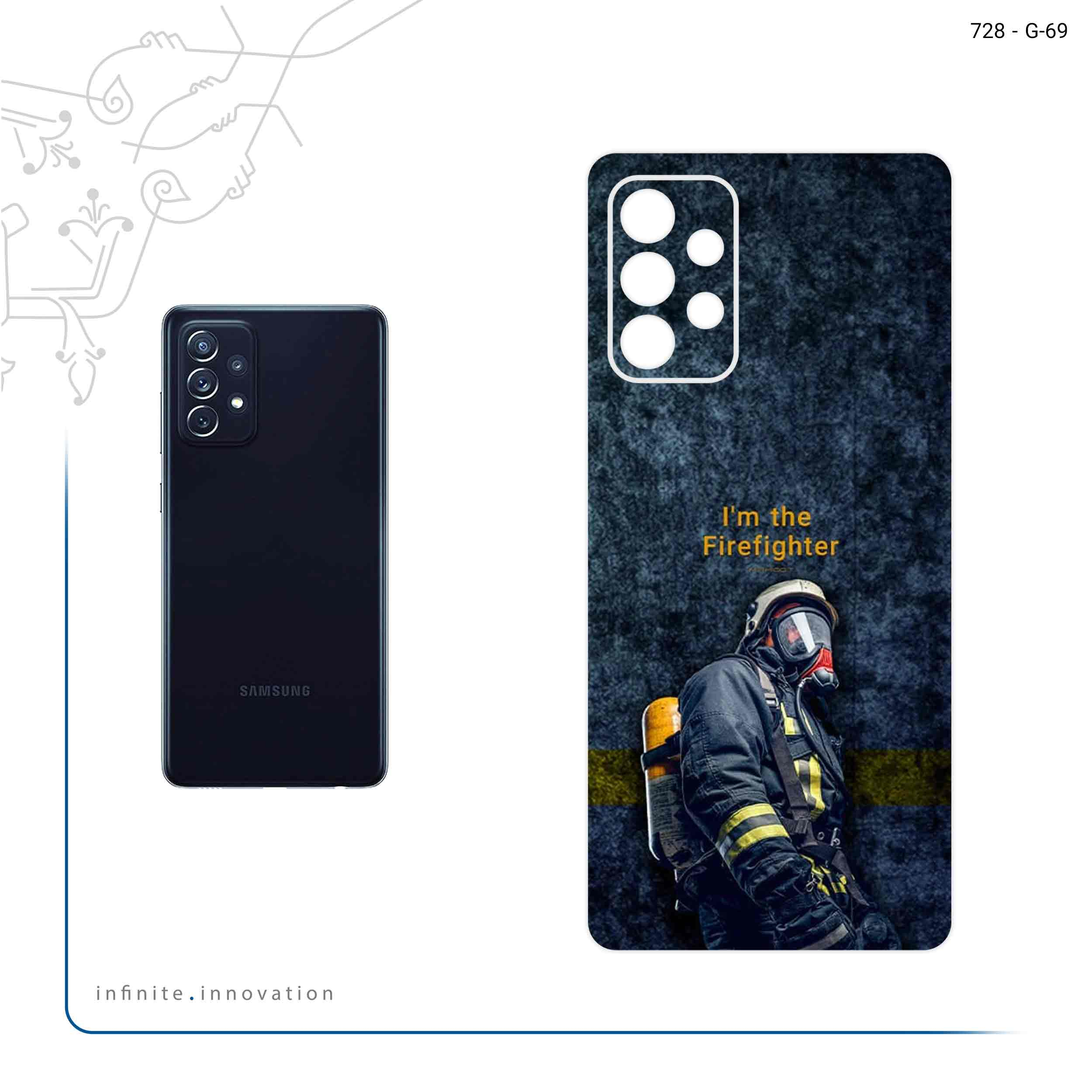 برچسب پوششی ماهوت مدل Firefighter مناسب برای گوشی موبایل سامسونگ Galaxy A72