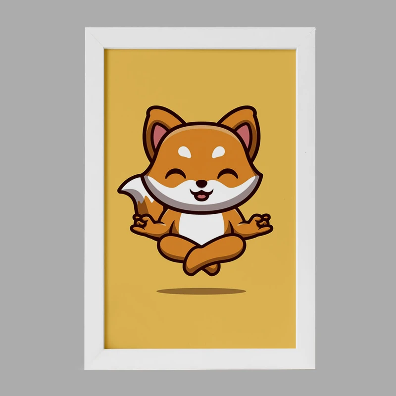 تابلو خندالو مدل حیوانات بامزه روباه کد 29447