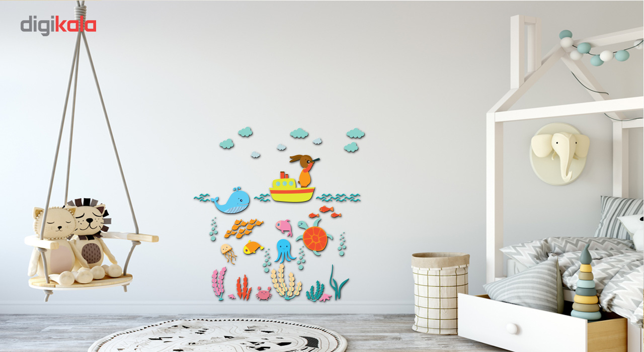 استیکر چوبی باروچین طرح خرگوش دریانورد