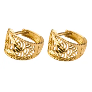 گوشواره طلا 18عیار گالری طلاچی مدل حلقه ای 17