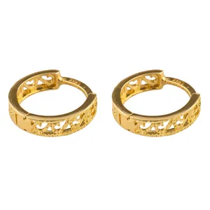 گوشواره طلا 18عیار گالری طلاچی مدل حلقه ای 19