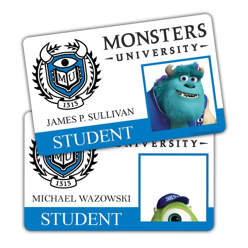 استیکر کارت ماشین آرا مدل کارت دانشجویی سالی و مایک کد 01 مجموعه 2 عددی