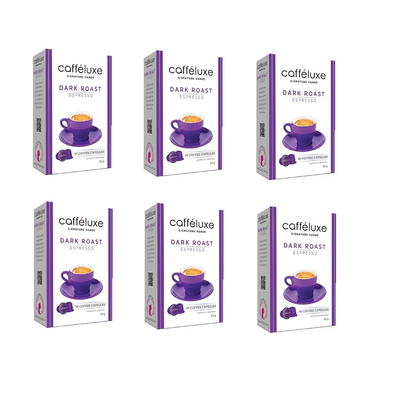 کپسول قهوه کپسول قهوه دستگاه  نسپرسو کافه لوکس مدل Espresso Dark Roast بسته 6 عددی 